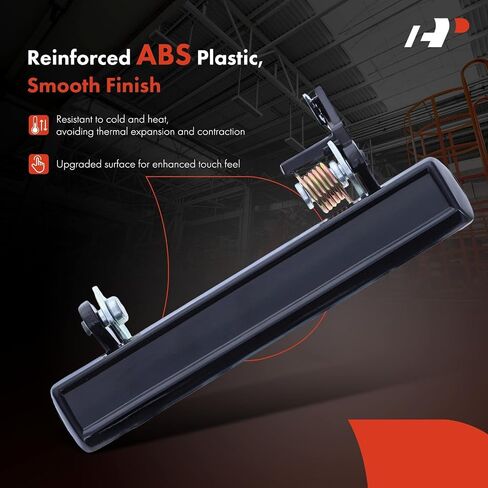 A-Premium Outside Exterior Door Handles Compatible with Buick Regal 1984-1987 & Chevrolet Monte Carlo 1983-1988 & Pontiac Grand Prix 1986-1986, Smooth Black, 2-PC Set, Front Driver & Passenger Side in Saudi Arabia