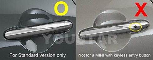 UNICUS Direct Fit Combo Petrol Gas Cap & Door Handle Covers w/o Comfort Access (No Push Button) Compatible with MINI Cooper SD F56 14-on F57 15-on (GLOSS BLACK) in Saudi Arabia