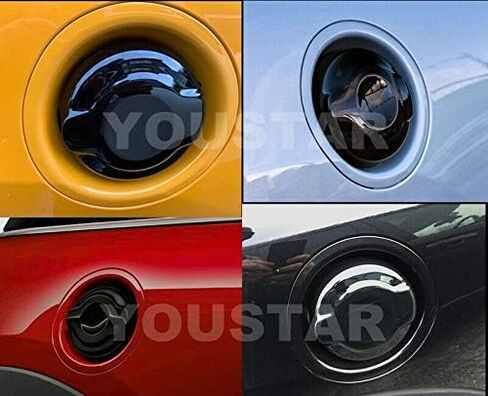 UNICUS Direct Fit Combo Petrol Gas Cap & Door Handle Covers w/o Comfort Access (No Push Button) Compatible with MINI Cooper SD F56 14-on F57 15-on (GLOSS BLACK) in Saudi Arabia