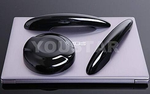 UNICUS Direct Fit Combo Petrol Gas Cap & Door Handle Covers w/o Comfort Access (No Push Button) Compatible with MINI Cooper SD F56 14-on F57 15-on (GLOSS BLACK) in Saudi Arabia