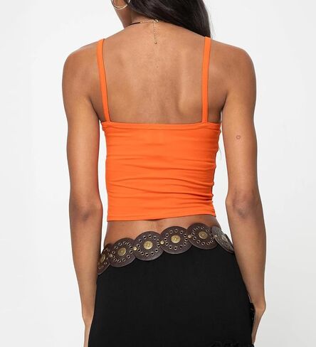 Women Y2k Floral Print Tank Top Vintage Sleeveless Crop Camisole Spaghetti Strap Aesthetic Going Out Top in Saudi Arabia