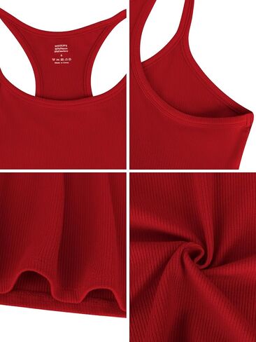 Missufe Racerback Crop Tank Tops for Women U Neck Dibbed Summer Summer 2025 Camisole Process in Saudi Arabia