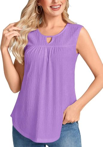 Sunnegoo Womens Summer Tank Tops بلا أكمام قمصان عارضة غير رسمية تتناسب in Kuwait