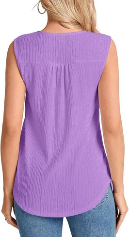 Sunnegoo Womens Summer Tank Tops بلا أكمام قمصان عارضة غير رسمية تتناسب in Kuwait