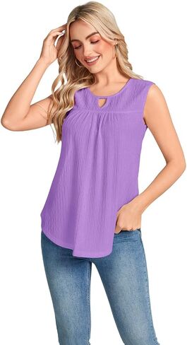 Sunnegoo Womens Summer Tank Tops بلا أكمام قمصان عارضة غير رسمية تتناسب in Kuwait