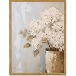 MTFBWY Framed Floral Vintage Wall Art, Hydrangea Wall Decor, Flower Pictures Painting Canvas Prints, Cottagecore Shelf Decor, Artwork for Walls, Bathroom, Bedroom, Living Room 8"x10" in Saudi Arabia