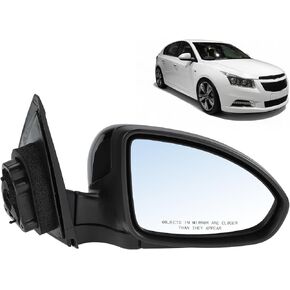 Motoforti 3Pin Left Driver Side Mirror Replacement for Chevrolet Cruze 11-15 Power Door Mirror Assembly Non-Heated Glass Manual Fold Gloss Black Replace# GM1320420 in Saudi Arabia