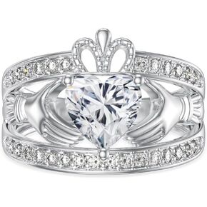 حلقات Claddagh للنساء 925 الجنيه الفضي الأيرلندي الايرلندي المشاركة في الذكرى السنوية in Kuwait