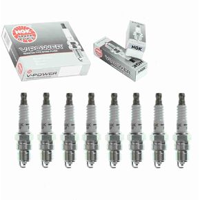 8 pc NGK V-Power Spark Plugs compatible with Ford F-150 5.0L 5.8L V8 1975-1996 in Saudi Arabia