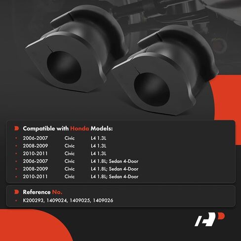 A-Premium 2 x Front To Frame Sway Bar Bushing Kit, Compatible with Honda Civic 2006 2007 2008 2009 2010 2011 in Saudi Arabia