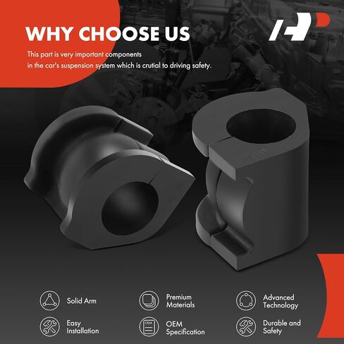 A-Premium 2 x Front To Frame Sway Bar Bushing Kit, Compatible with Honda Civic 2006 2007 2008 2009 2010 2011 in Saudi Arabia