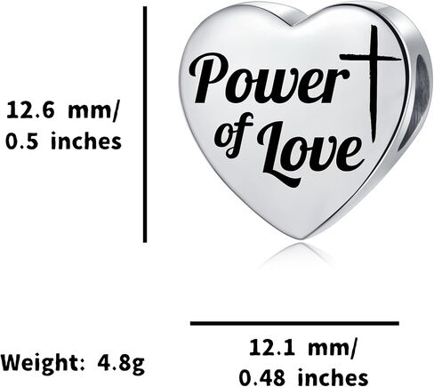 Heart Charm Compatible with Pandora Bracelets Christian Bible Verse Charms Prayer Faith Religious Beads for Women in Saudi Arabia