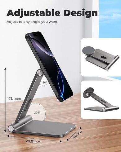Antank Foldable Magnetic Stand Compatible with Steam Deck & Mag-Safe, Portable iPhone Stand Holder for Desk, Aluminum Alloy Adjustable Phone Stand for Steam Deck, Steam Deck OLED,iPhone 16/15/14/13/12 in Saudi Arabia
