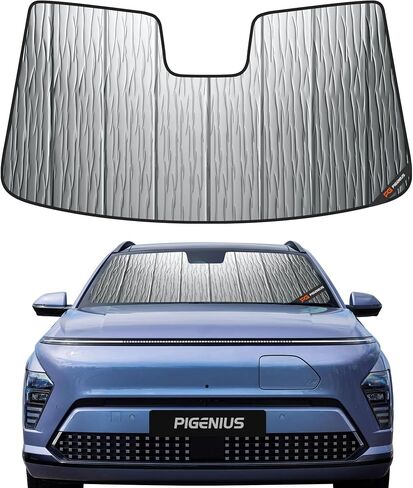 الزجاج الأمامي الظل أشعة الشمس من أجل Hyundai Kona ، Kona Electric 2024-2025 ، درع شمس النافذة الأمامية المتينة ، شتاء الصيف القابل للتكيف in Saudi Arabia