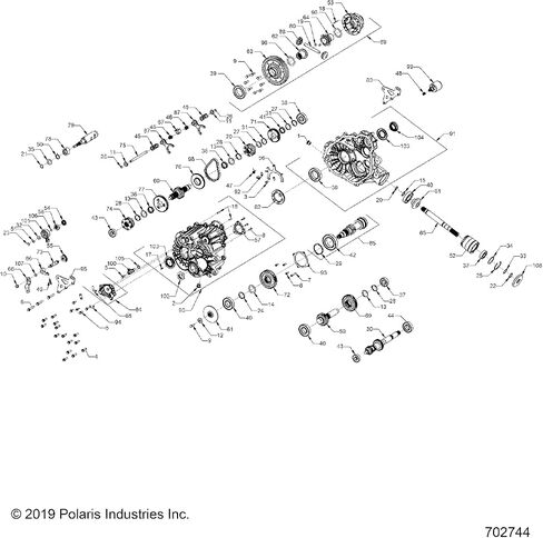 Polaris GEM 48T 6 Face Sprocket, Genuine OEM Part 3235755, Qty 1 in Saudi Arabia