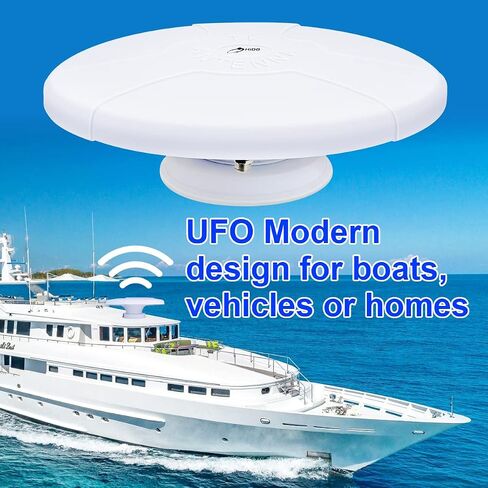 RV TV Antenna Amplified Digital HD TV Antenna with Long Range Reception for All Clear HDTV Channels,Easy Installation - for Camper, RV Trailer Truck Caravan Boat (Magnetic Base-W) in Saudi Arabia