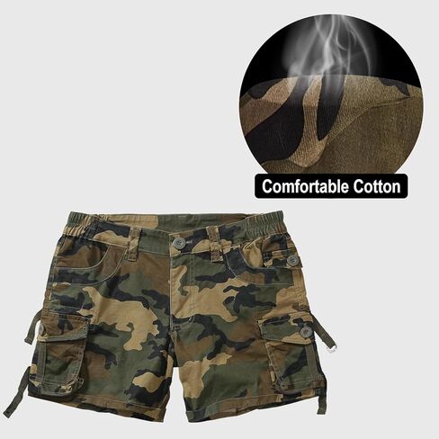 شورتات البضائع للنساء العصرية العالية العالية فائدة الصيف التمدد قطعت السراويل القصيرة مع جيوب السوستة in Kuwait