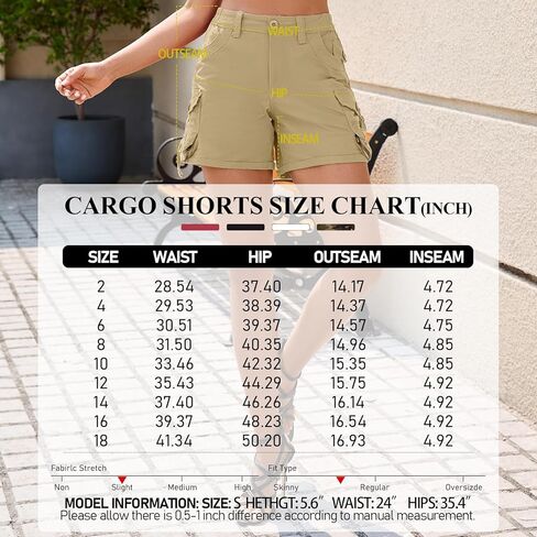 شورتات البضائع للنساء العصرية العالية العالية فائدة الصيف التمدد قطعت السراويل القصيرة مع جيوب السوستة in Kuwait
