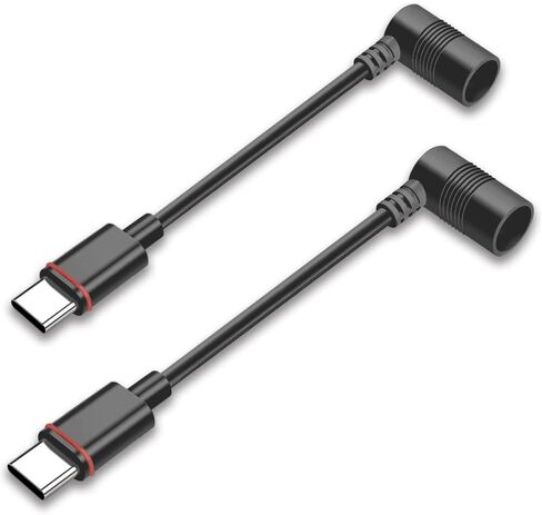 2pcs قابس برميل إلى محول USB-C للكاميرات في الهواء الطلق Ring USB C ، محول برميل متوافق مع لوحة حلقة الطاقة الشمسية للعصا كام وكامات الضوء ، الأسود in Kuwait