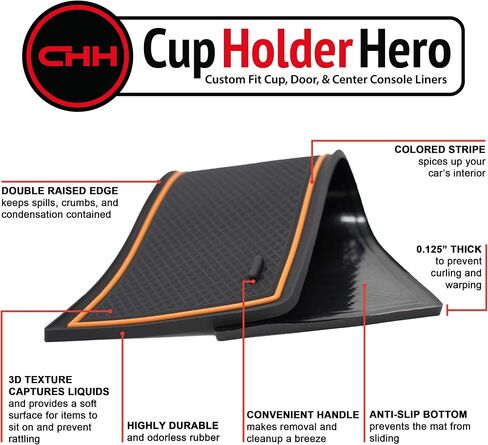 يناسب Cupholderhero Subaru WRX STI 2015-2021 ، حامل حامل كوب مخصص غير قائم على الانزلاق ، وبطانات وحدة التحكم المركزية ، وحصير جيب الأبواب ، والحماية الداخلية ، ومجموعة 14 في المائة ، حمراء ، in Saudi Arabia