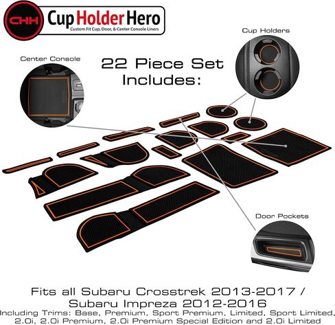 يناسب Cupholderhero Subaru WRX STI 2015-2021 ، حامل حامل كوب مخصص غير قائم على الانزلاق ، وبطانات وحدة التحكم المركزية ، وحصير جيب الأبواب ، والحماية الداخلية ، ومجموعة 14 في المائة ، حمراء ، in Saudi Arabia