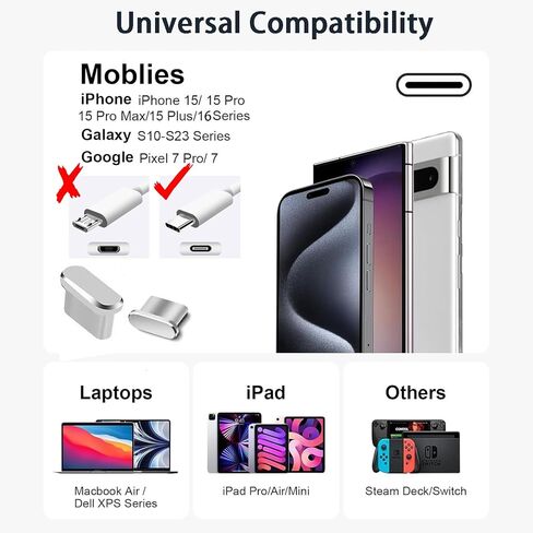 Mobile Phone Speaker Metal Dust Mesh, typeC Charging Port dust Plug, USB C Cleaning Brush Cleaning Tool Set for iPhone 15 16 Series in Saudi Arabia