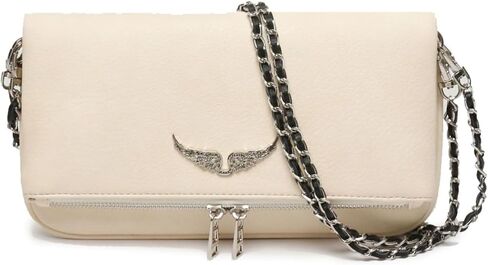Shoulder Chain Crossbody Bag, Fashion Simple Women's Bag, Shoulder Leather Bag (Black) in Saudi Arabia