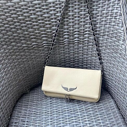 Shoulder Chain Crossbody Bag, Fashion Simple Women's Bag, Shoulder Leather Bag (Black) in Saudi Arabia