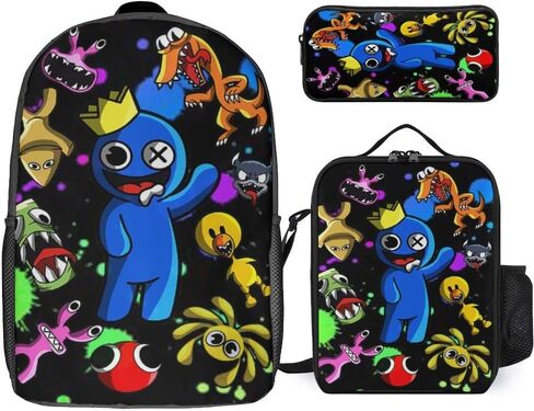 3PCS Casual Backpack Bag Rainbow Backpack Fans Gift Travel friend Laptop Backpack in Saudi Arabia