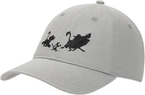 Lion King Simba Timon & Pumba Silhouettes Men's Gray Unstructured Baseball Cap in Saudi Arabia