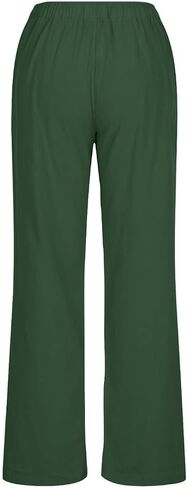 Cotton Linen Pants for Women,Summer Wide Leg Casual Loose Drawstring High Waist Palazzo Pants with Pockets in Saudi Arabia