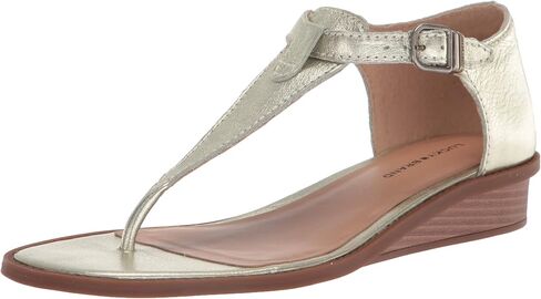 Lucky Brand Women's Annamae T-Strap Sandal Wedge, Cortado, 6.5 in Saudi Arabia