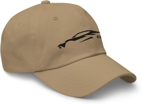 2022 2023 Sports Car C8 Outline 8th Gen Mid Engine Corvette Owner's Dad hat Embroidered Khaki in Saudi Arabia