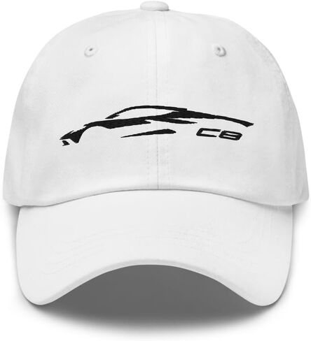 2022 2023 Sports Car C8 Outline 8th Gen Mid Engine Corvette's Dad's Dad Hat المطرزة Khaki in Saudi Arabia