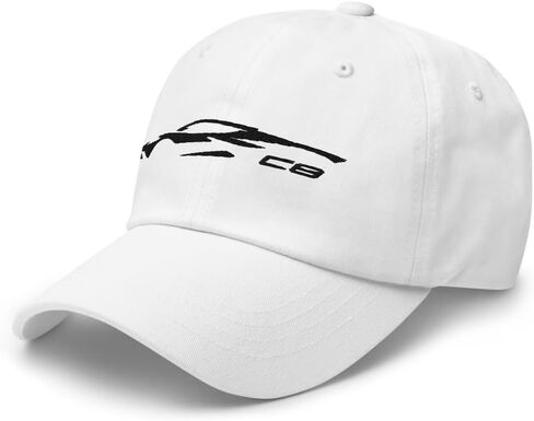 2022 2023 Sports Car C8 Outline 8th Gen Mid Engine Corvette's Dad's Dad Hat المطرزة Khaki in Saudi Arabia