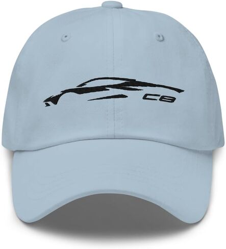 2022 2023 Sports Car C8 Outline 8th Gen Mid Engine Corvette Owner's Dad hat Embroidered Khaki in Saudi Arabia
