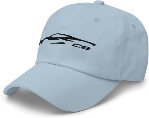 2022 2023 Sports Car C8 Outline 8th Gen Mid Engine Corvette Owner's Dad hat Embroidered Khaki in Saudi Arabia
