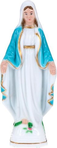 Homoyoyo Virgin Statue Plastic Craft Decoration Virgin Statue Glow in The Dark Our Statue Luminous Catholic Religious Figurines for Mothers Day Decor Yellow 6.1X2.4X1.6In in Saudi Arabia