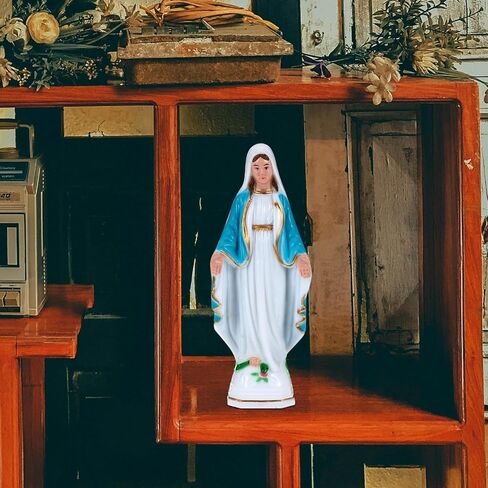 Homoyoyo Virgin Statue Plastic Craft Decoration Virgin Statue Glow in The Dark Our Statue Luminous Catholic Religious Figurines for Mothers Day Decor Yellow 6.1X2.4X1.6In in Saudi Arabia