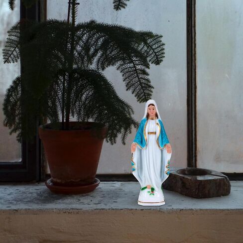 Homoyoyo Virgin Statue Plastic Craft Decoration Virgin Statue Glow in The Dark Our Statue Luminous Catholic Religious Figurines for Mothers Day Decor Yellow 6.1X2.4X1.6In in Saudi Arabia
