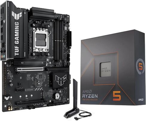 MICRO CENTER AMD Ryzen 5 7600X CPU Processor with ASUS Prime B650M-A AX II Micro ATX Motherboard in Saudi Arabia