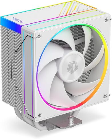 ID-COOLING FROZN A410 GDL Limited Edition CPU Cooler, 2x120mm FDB Fans in Push-Pull Configuration, 100% RAM Clearance, Black Air Cooler with Golden Lines Decorated, Support Intel and AMD Sockets in Saudi Arabia
