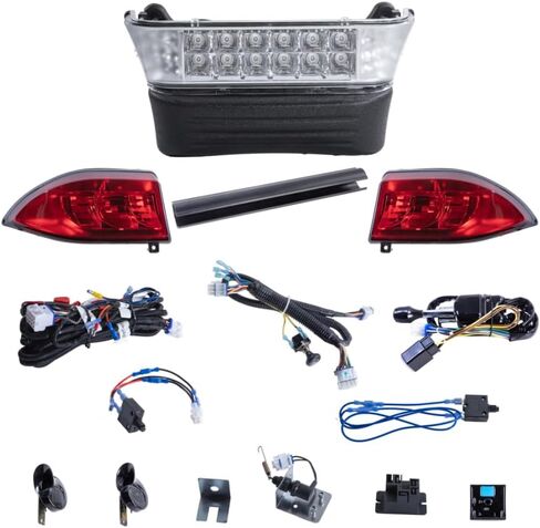 VPAHub Club Car Precedent LED Street Legal Light Kit 48V, Headlight, Taillight, Wire Harness, Turn Signal Switch, Horn, Steering Wheel Cover in Saudi Arabia