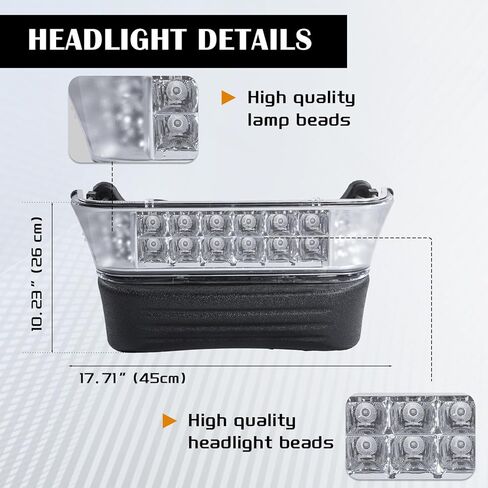 VPAHub Club Car Precedent LED Street Legal Light Kit 48V, Headlight, Taillight, Wire Harness, Turn Signal Switch, Horn, Steering Wheel Cover in Saudi Arabia