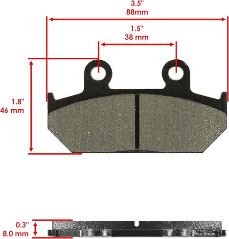 Caltric Front & Rear Brake Pads Compatible with Honda Gl1500Se Gl-1500Se Goldwing 1500 Special Edition 1988-2000 in Saudi Arabia
