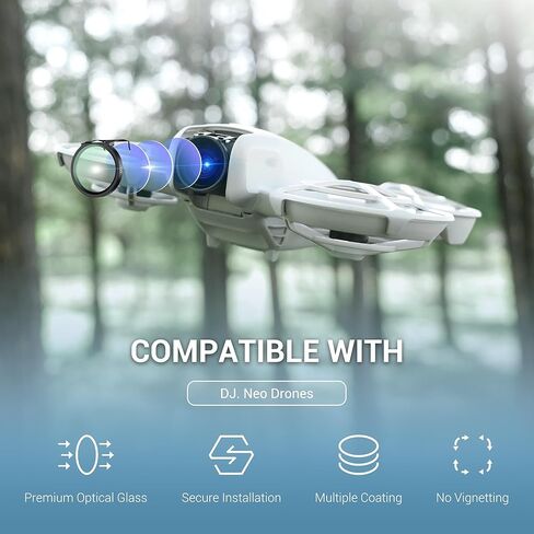مرشح UV JJC متوافق مع DJI Neo Drone ، مرشح حماية UV الطائرات بدون طيار متعددة الطائرات بدون طي in Kuwait