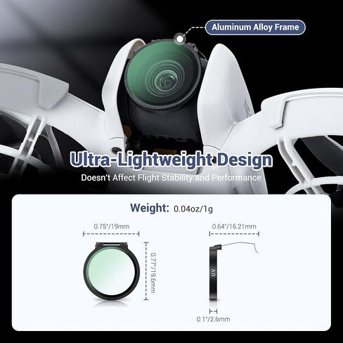 مرشح UV JJC متوافق مع DJI Neo Drone ، مرشح حماية UV الطائرات بدون طيار متعددة الطائرات بدون طي in Kuwait