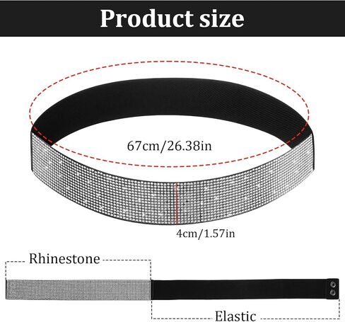 Teaaha Rhinestone Belt Silver Elastic Sequin Belts for Women, Stretch Wasit Belt Waistband Elegant Crystal Wedding Belts for Formal Dress in Saudi Arabia