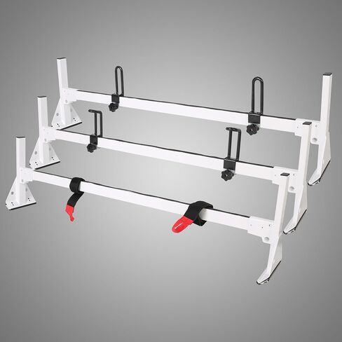 HECASA Roof Racks Compatible with 1996-2023 Chevy Chevrolet Express Fullsize 750 LBS Roof Cargo Rack 59" Van 3 bar Ladder in Saudi Arabia