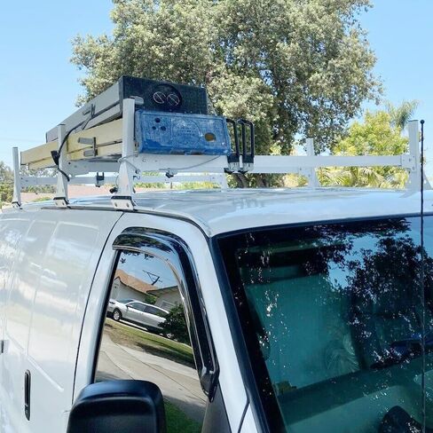 HECASA Roof Racks Compatible with 1996-2023 Chevy Chevrolet Express Fullsize 750 LBS Roof Cargo Rack 59" Van 3 bar Ladder in Saudi Arabia